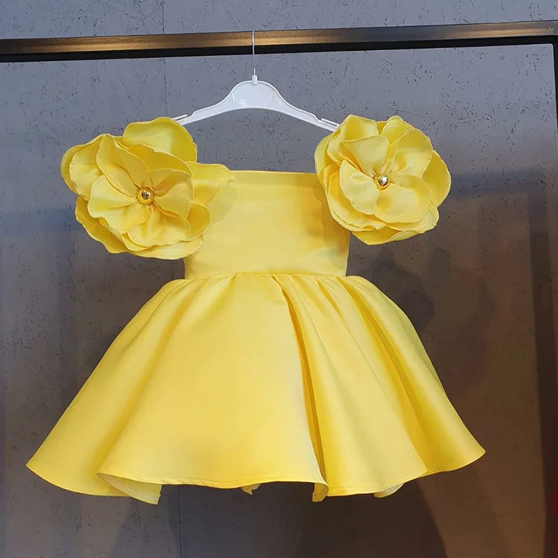 "Summer Flower" Girl's Chic Party Dress - 5 Colors