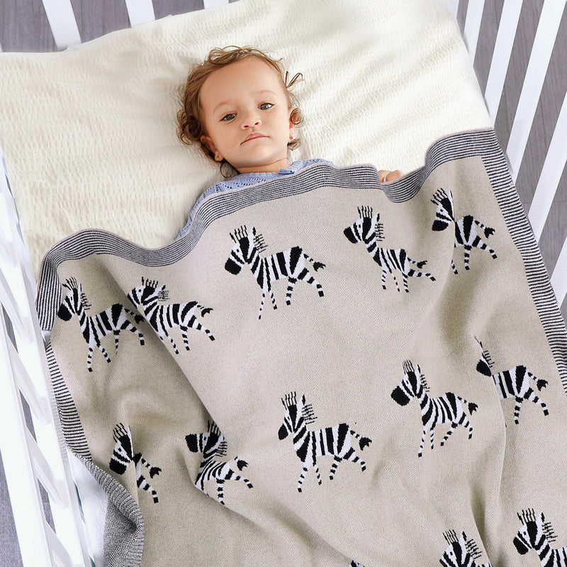 "Zebra Baby" Print Baby's Blanket