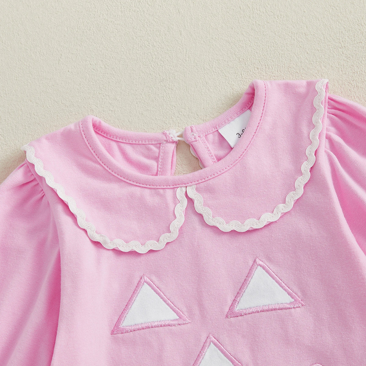 Pumpkin Petootie Little Girl Romper - Palm Beach Pink
