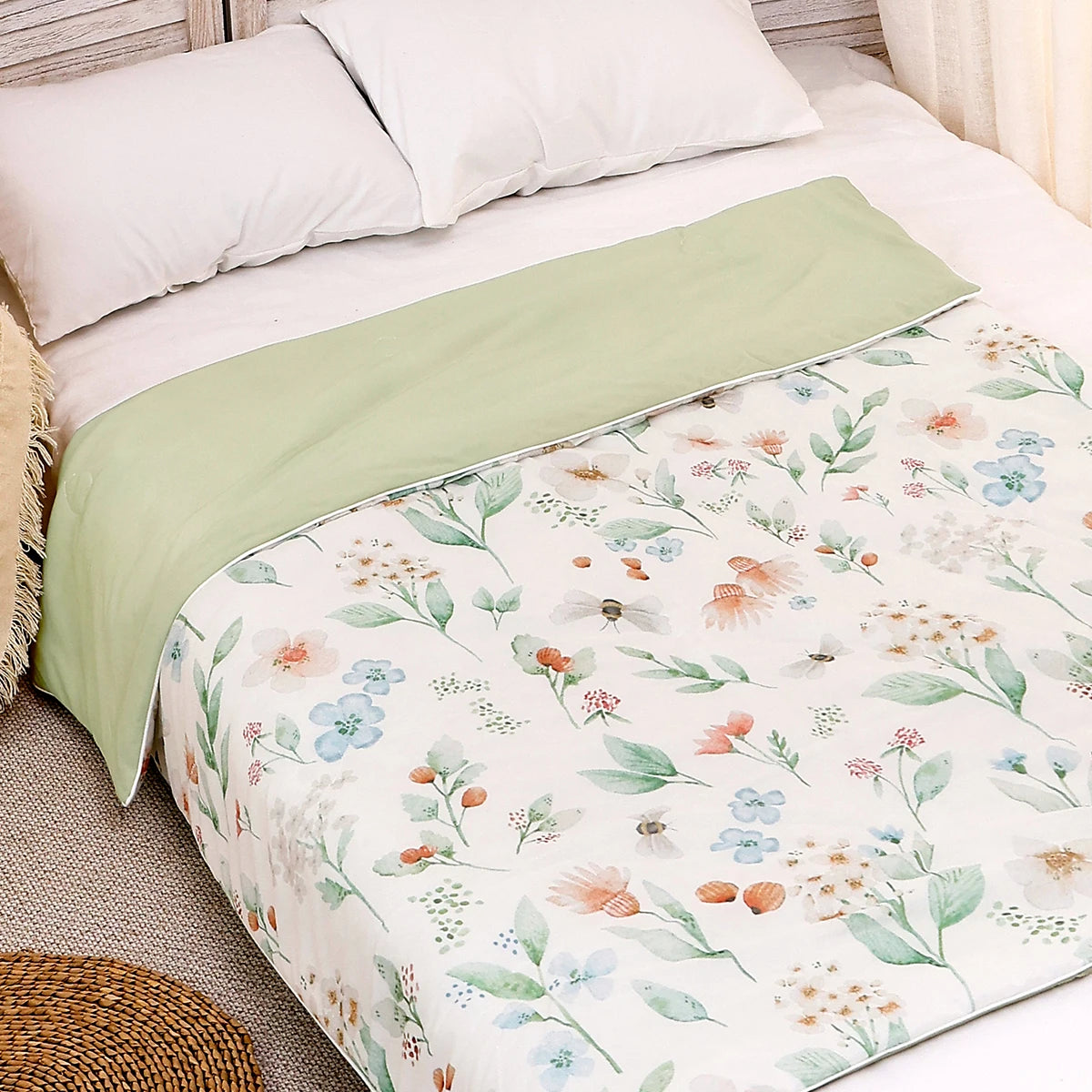 150x110cm Summer Cool Quilted Naptime Blanket - The Palm Beach Baby Estimated 12 - 20 Day Shipping
