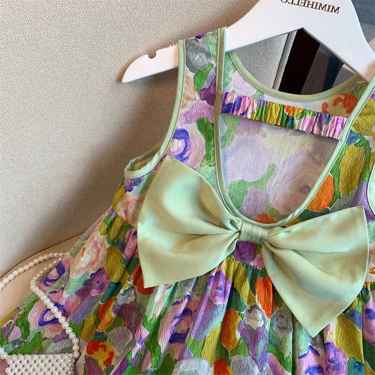 Vibrantly Lovely "Caroline" Floral Party Dress for Girls - The Palm Beach Baby