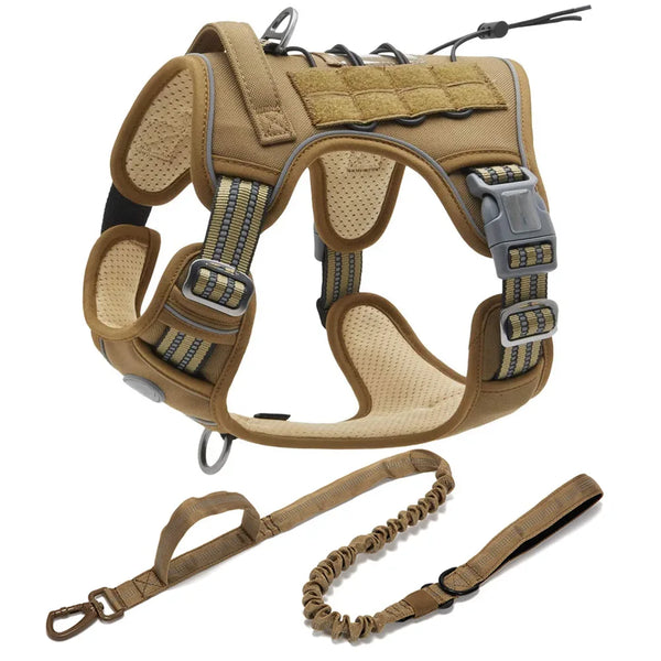 MACHO Pet - Tactical No-Pull Dog Harness & Leash 2 PC Set - The Palm Beach Baby