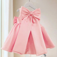 Tara Marie Elegant Party Dress with Oversized Bow in 7 Chic Colors - The Palm Beach Baby