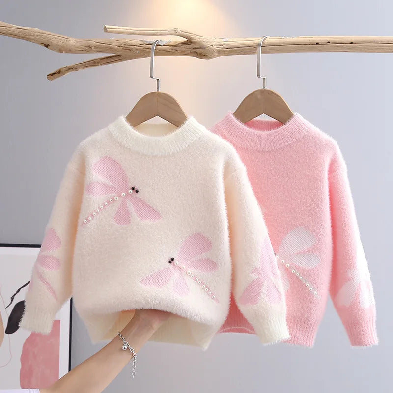 Firefly Kisses Children's Pullover - Palm Beach Pink or Wentworth White