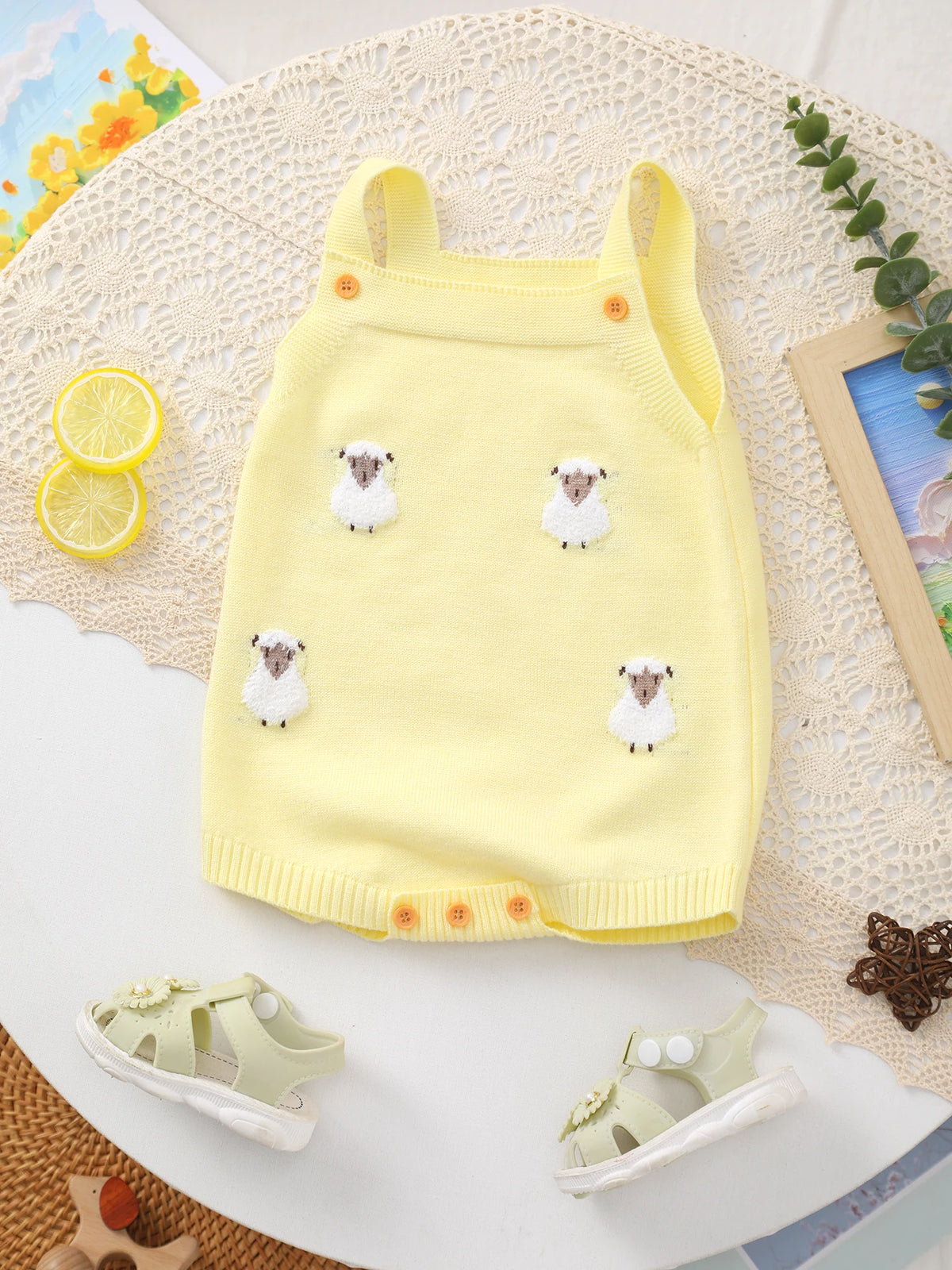Lamb About You Baby Knit Romper - 4 Baby Approved Colors