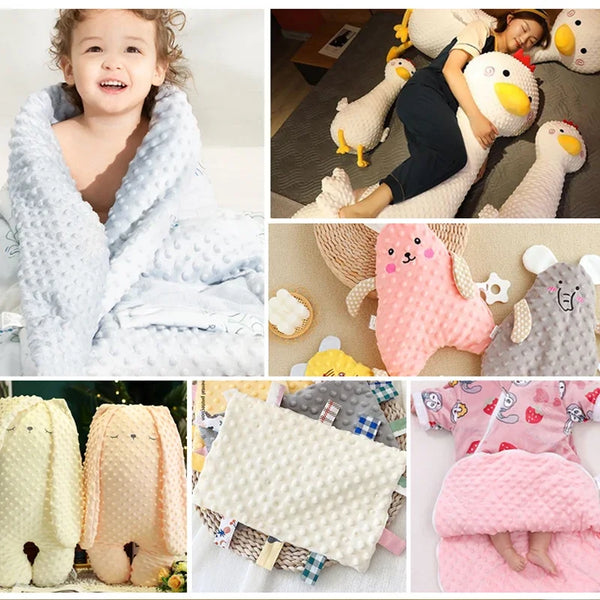 Ultra-Soft Sensory Minky Dot Children's Blanket In 10 Baby-Loved Colors - The Palm Beach Baby Esrimated 13-19 Day Shipping