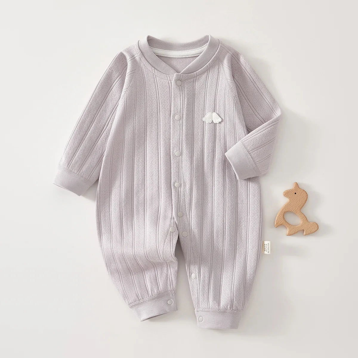 Quin Cloud Soft Cotton Long-sleeved Romper - 1 to 9 Months