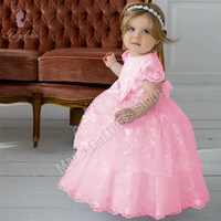 Lucee White Lace Tiered Special Occasion Gown for Girls
