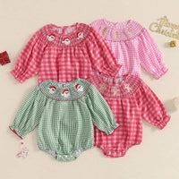 Holiday Cuteness Smocked Baby Bubbles - 10 Festive Styles - The Palm Beach Baby