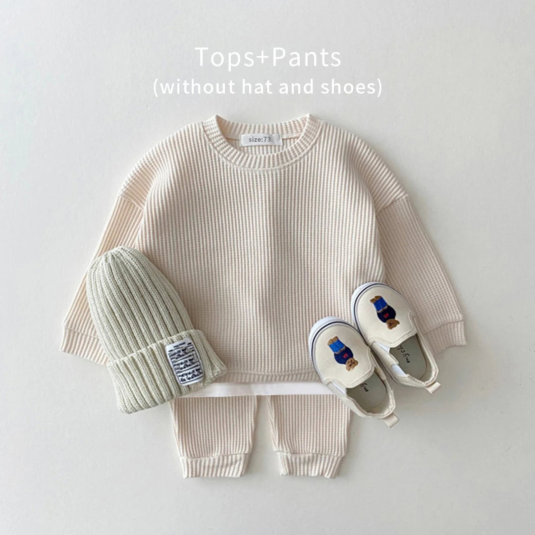 Bryce 2 Piece Fashionable Childrens Waffle Knit Clothing Set