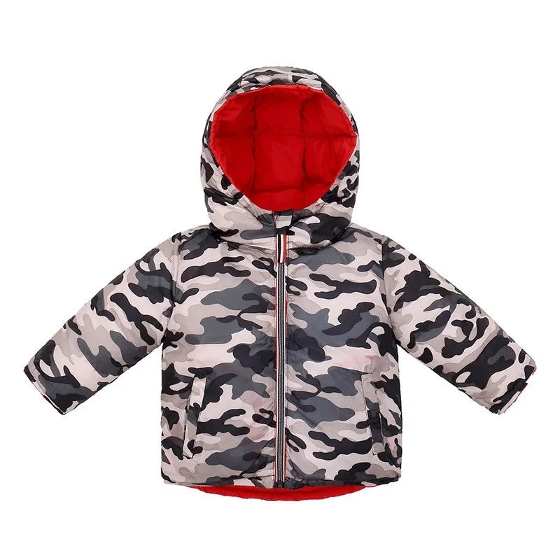 Toasty-Warm Reversible Hooded Boy's Jacket