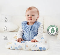 Cotton Sleepsack for Babies - Nature Print, Sleeveless, Anti-Kick Design for Better Sleep - The Palm Beach Baby