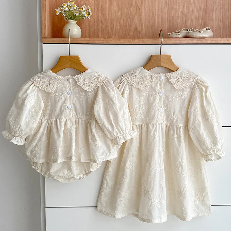 "Emma" Matching Sister Outfits - Peter Pan Collars