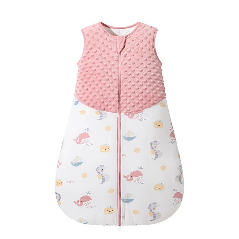 Cotton Sleepsack for Babies - Nature Print, Sleeveless, Anti-Kick Design for Better Sleep - The Palm Beach Baby