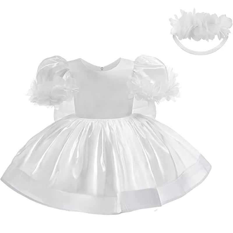 Aliana Tulle Special Occasion Dress With Elegant Head Band - The Palm Beach Baby Esrimated 13-19 Day Shipping