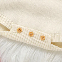 "Pumpkin Baby!" Adorable Knitted Baby Romper - Long-Sleeved - The Palm Beach Baby