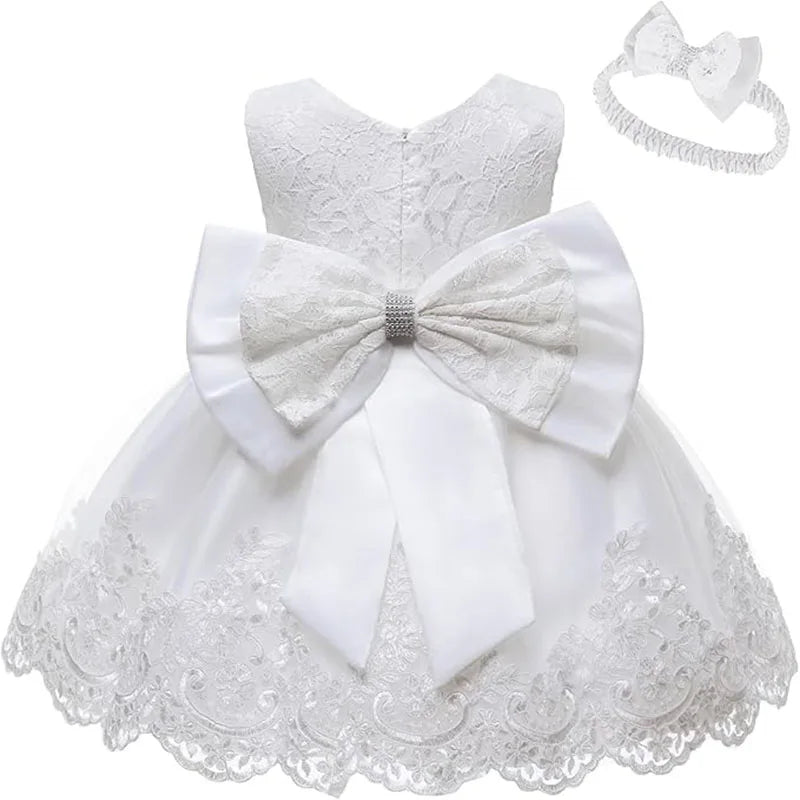 Lauren Lace Special Occasion Dress With Headband - The Palm Beach Baby Estimated 14 - 25 Day Shipping