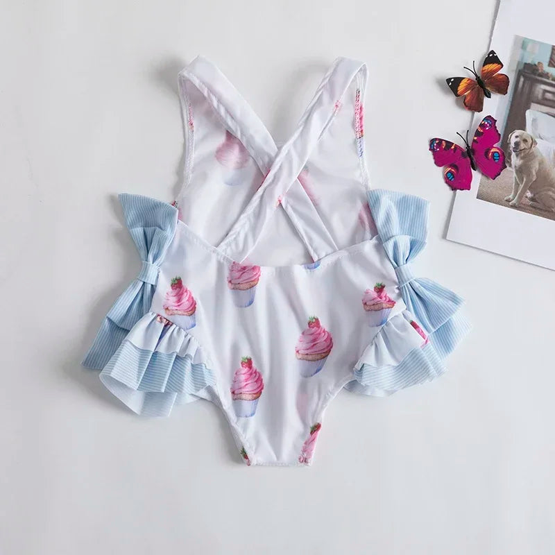 "Cupcake Baby" Little Girl's Swimsuit