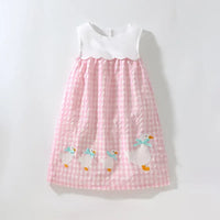 "Lisa-Marie" Adorable Duck Embroidered Smocked Party Dress for Girls - The Palm Beach Baby