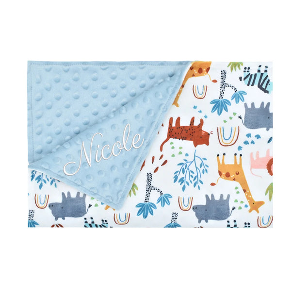 Adorable Printed Dotted Fleece Baby Swaddle Receiving Blanket - The Palm Beach Baby Estimated 12 -21 Day Shipping