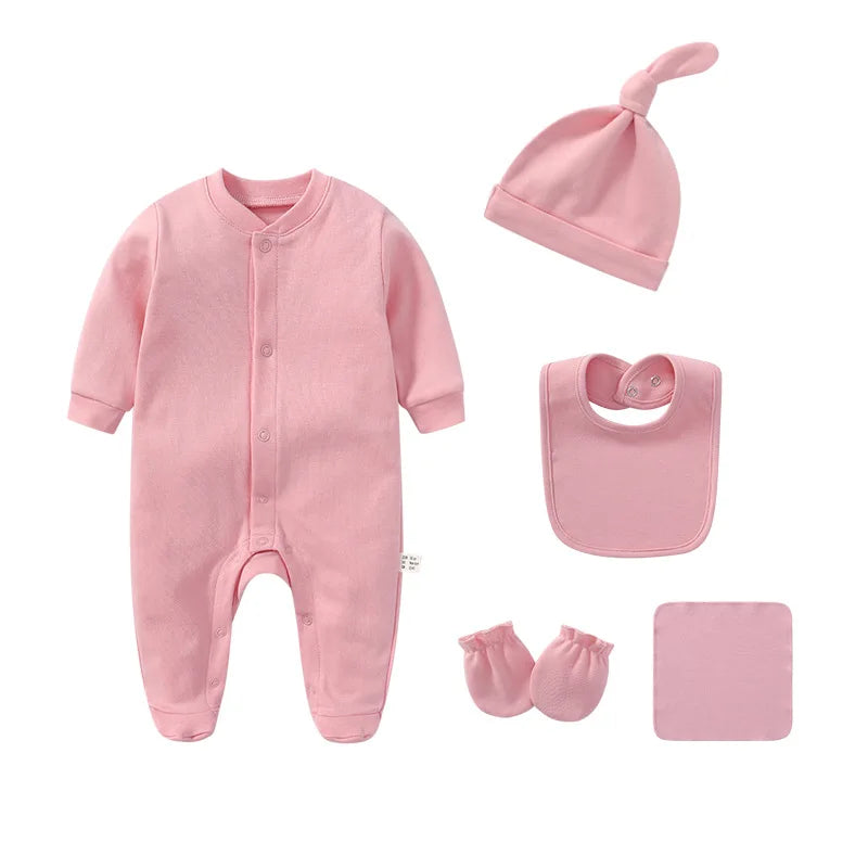 "Rory" Baby's Cotton Layette 5 PC Set