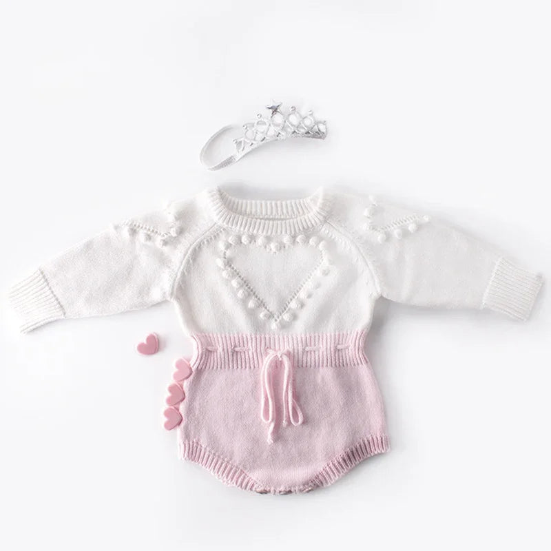 "Sweet Heart" Sweater Knit Romper