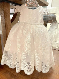 Corine Elegant Lace Special Occasion Gown 3 mos to 14 yrs.
