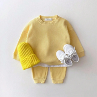 Bryce 2 Piece Fashionable Childrens Waffle Knit Clothing Set - The Palm Beach Baby