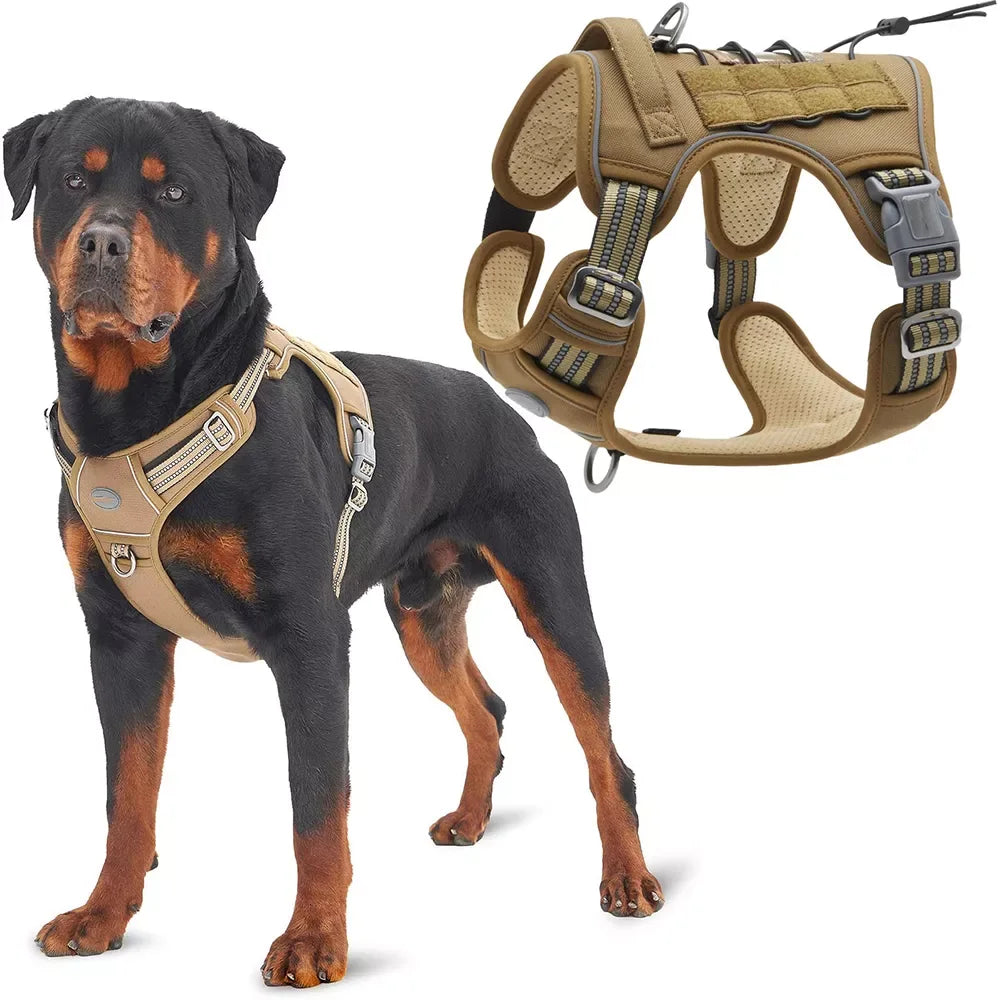 MACHO Pet - Tactical No-Pull Dog Harness & Leash 2 PC Set - The Palm Beach Baby