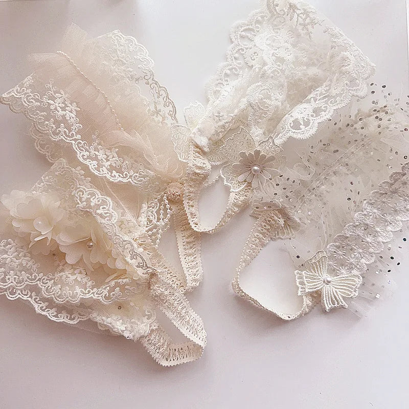Lace Flowers Whimsical Elastic Headband: 9 Design Options
