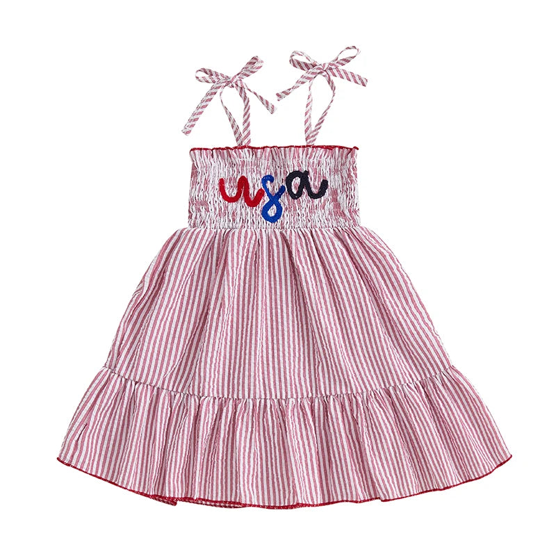 "USA Gal" Fun Striped Sundress