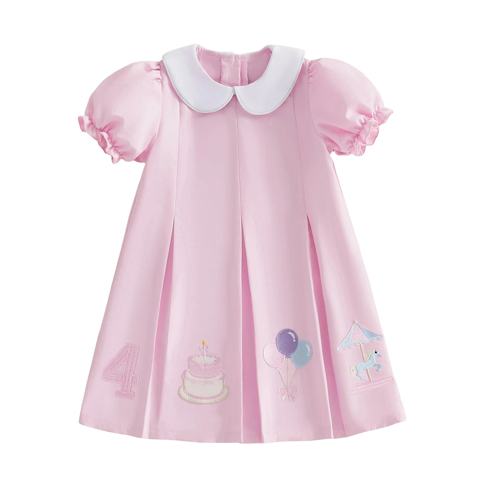 Little Brenda Birthday Embroidered Pink Party Dress – The Palm Beach Baby