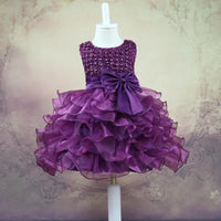 Magdeline Elegant Beaded Special Occasion Dress with Bow - 4 Color Options