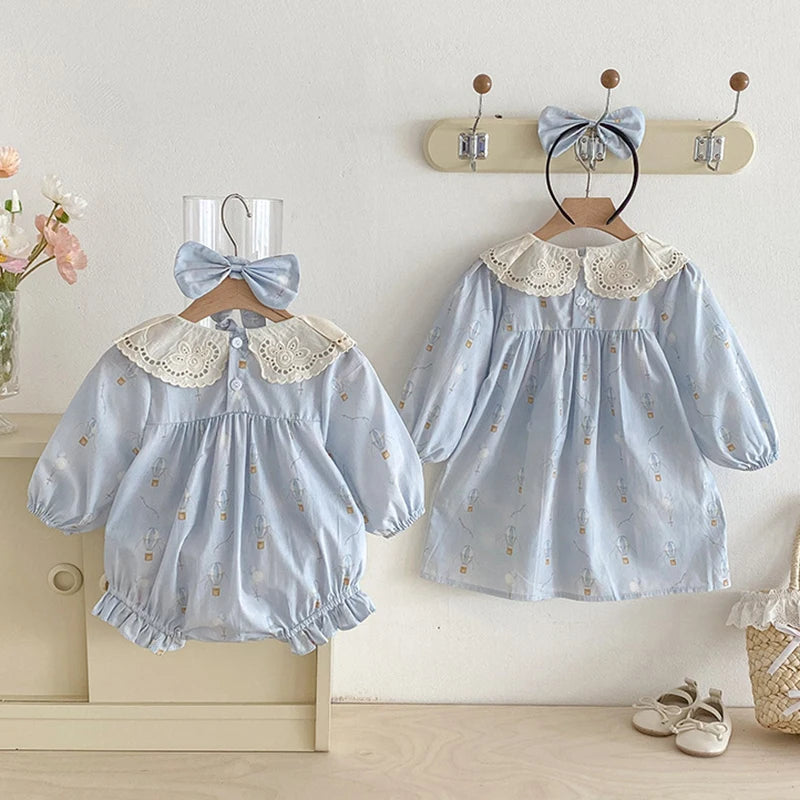 Up, Up, and Away Sister Vintage-Designed A-line Dress