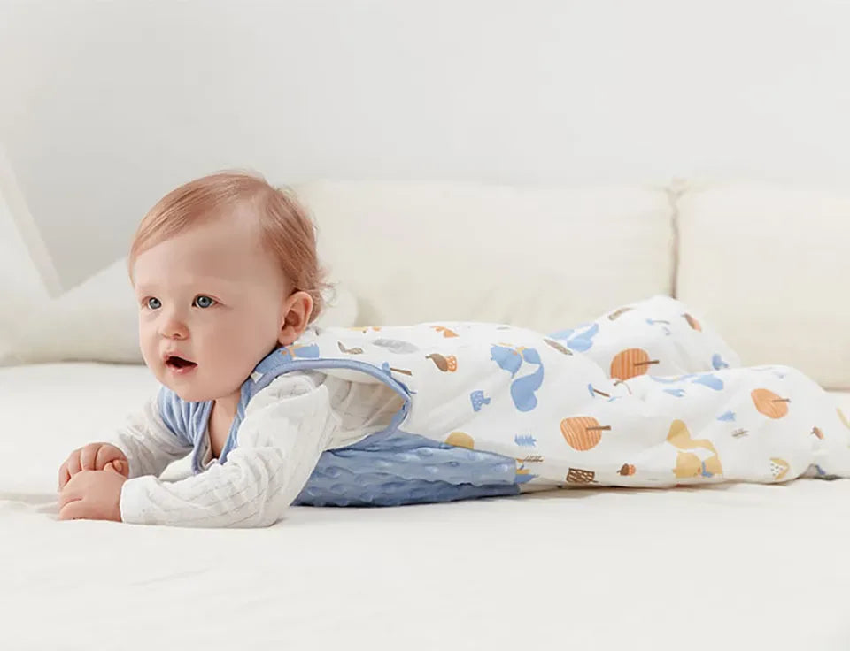 Cotton Sleepsack for Babies - Nature Print, Sleeveless, Anti-Kick Design for Better Sleep - The Palm Beach Baby