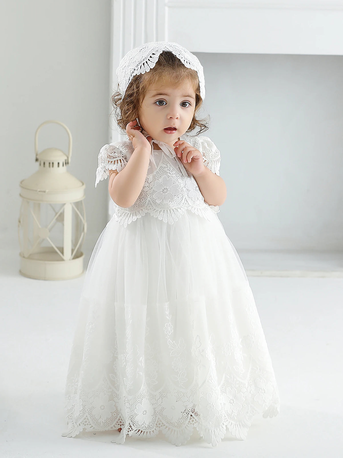 Margaret-Marie White Long Special Occasion Gown Set - The Palm Beach Baby Estimated 14 - 25 Day Shipping