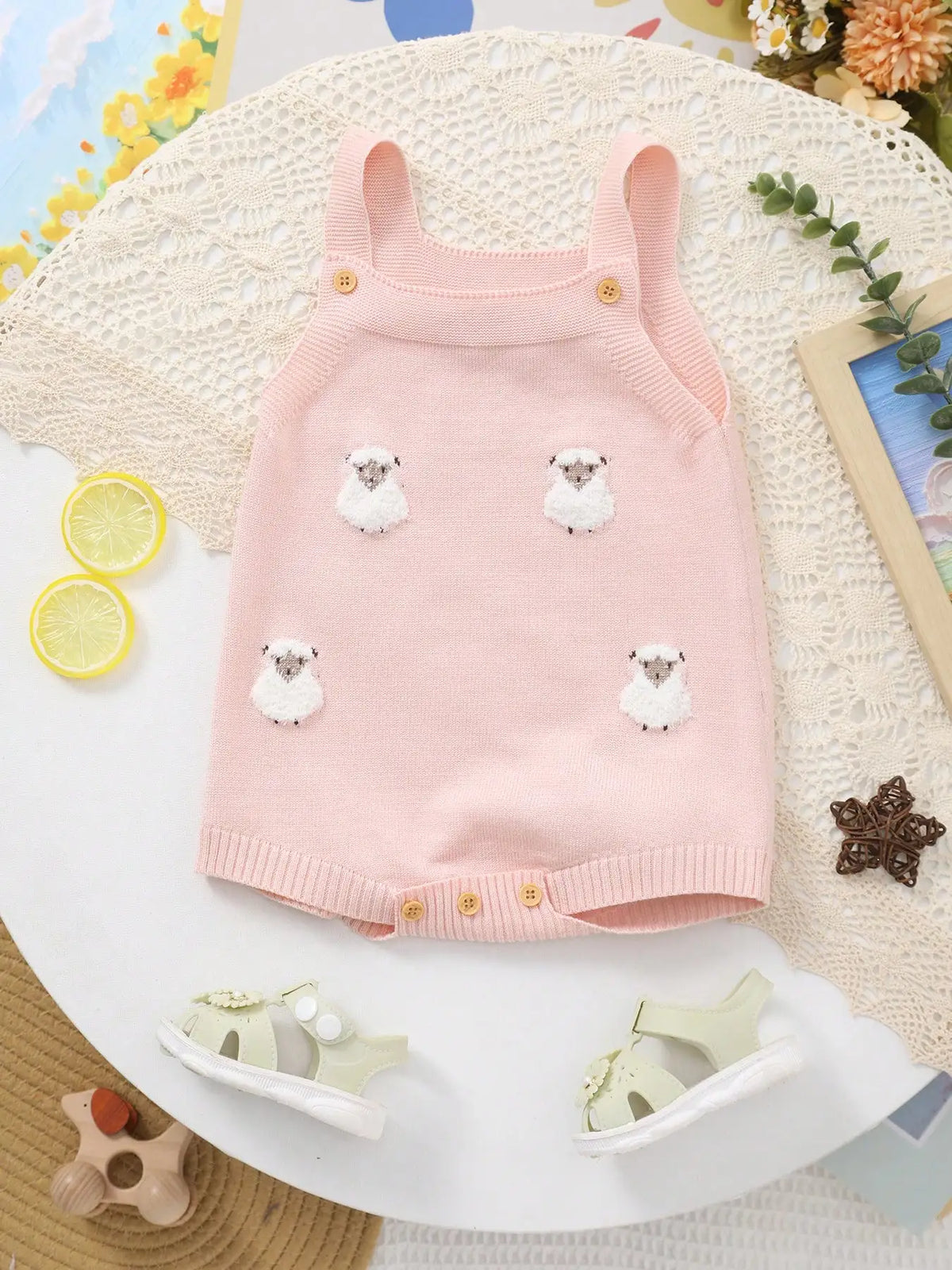 Lamb About You Baby Knit Romper - 4 Baby Approved Colors