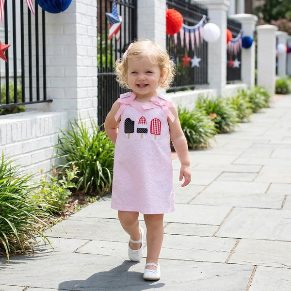 Seersucker Popsicles: A-Line Cute Summer Dress - The Palm Beach Baby Esrimated 13-19 Day Shipping