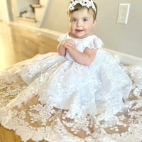 Corine Elegant Lace Special Occasion Gown 3 mos to 14 yrs.