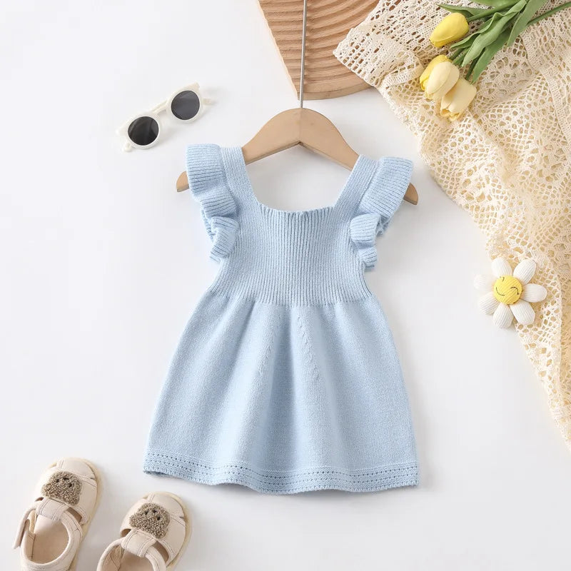 "Brie" Pastel Knit Dress Pinafore - 2 Colors