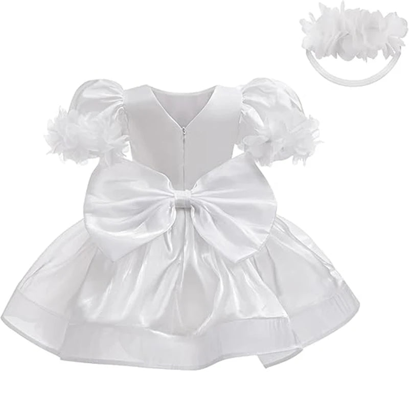 Aliana Tulle Special Occasion Dress With Elegant Head Band - The Palm Beach Baby Esrimated 13-19 Day Shipping