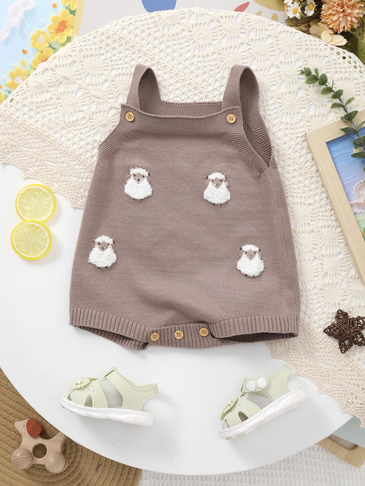 Lamb About You Baby Knit Romper - 4 Baby Approved Colors