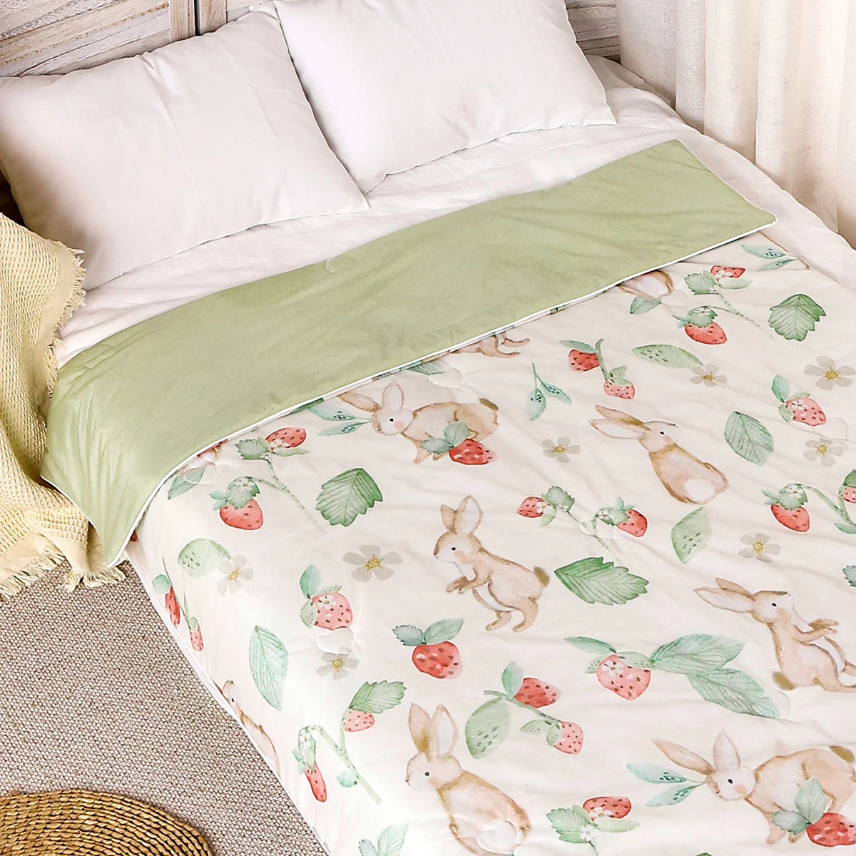 150x110cm Summer Cool Quilted Naptime Blanket - The Palm Beach Baby Estimated 12 - 20 Day Shipping