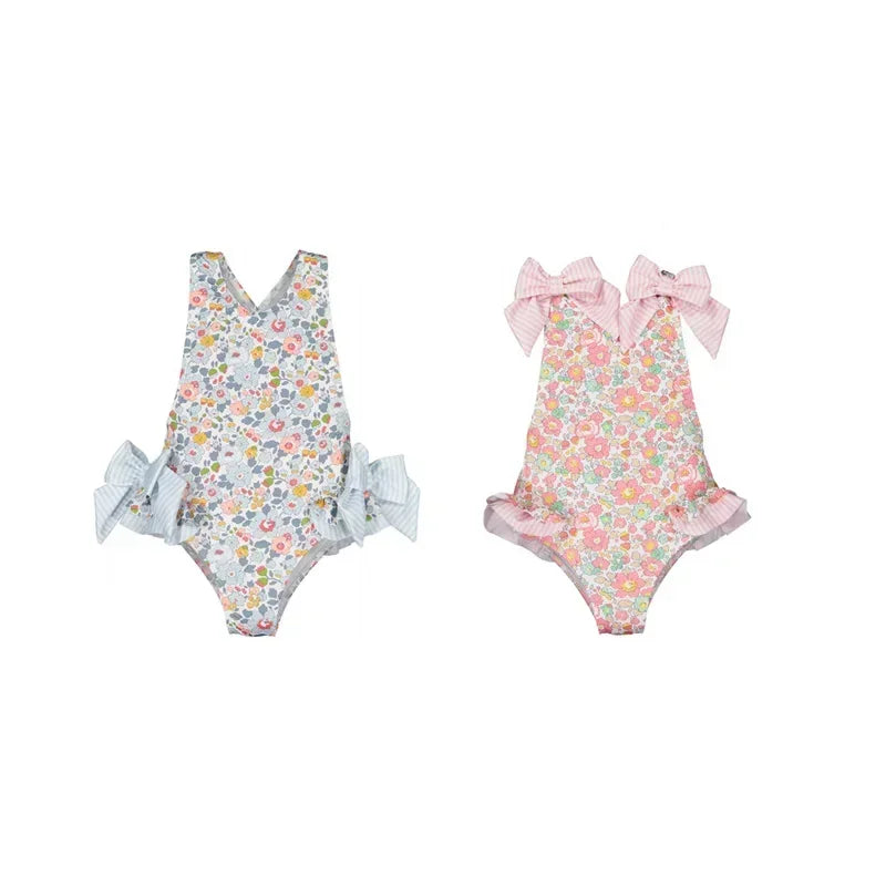 "Les Fleurs" Little Girl's Floral Swimsuit