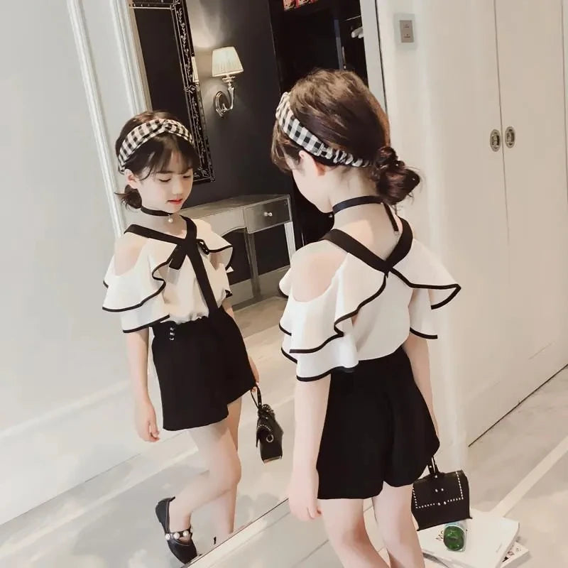 Chic "Ari" 2 PC Girls' Shorts Set - 2 Colors