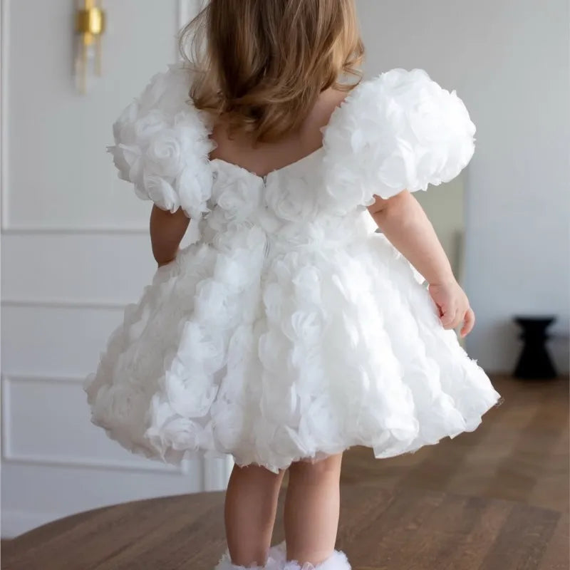 "Elegant in Tulle Rosettes" Occasion Dress - 2 Colors