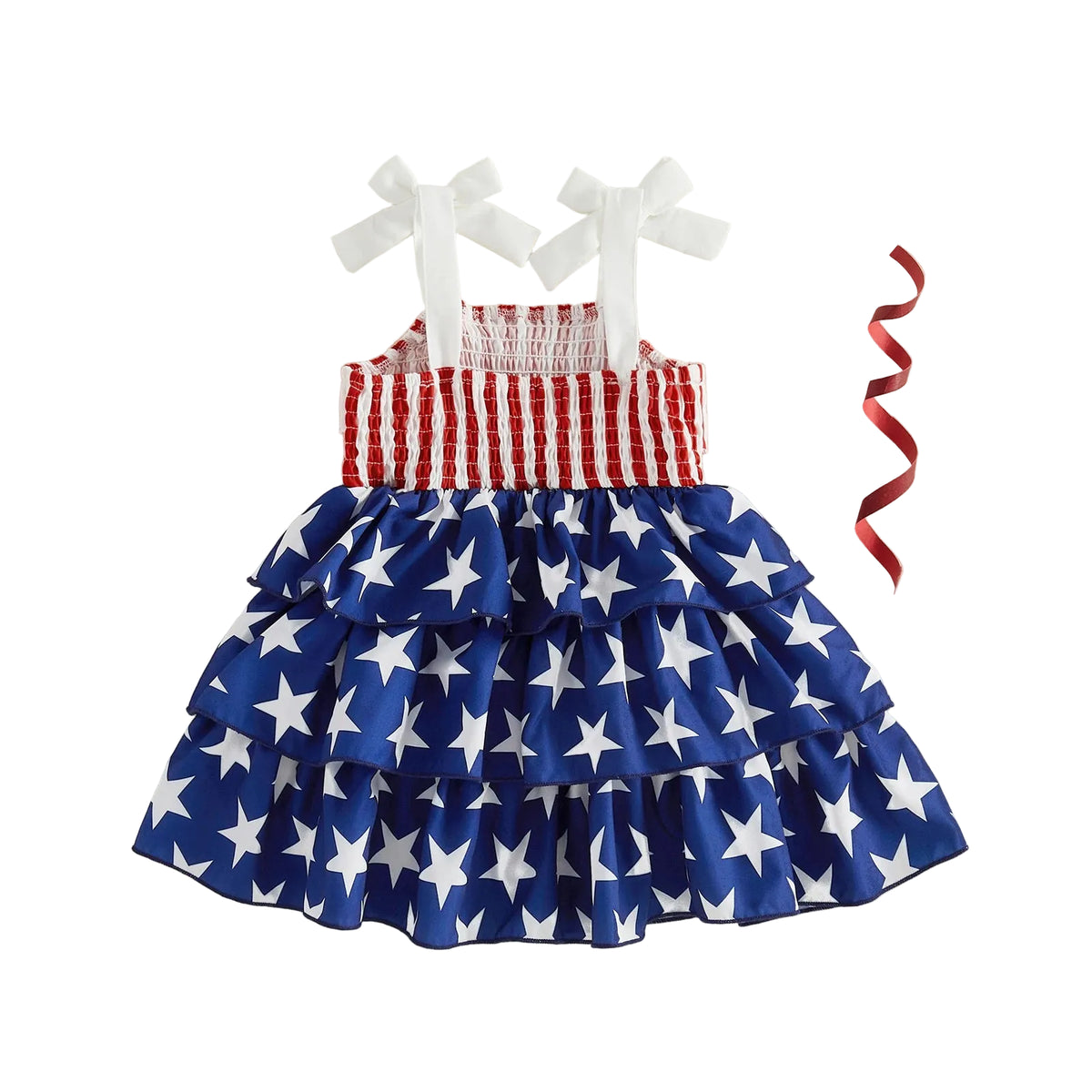 Sara Stripes and Stars. Adorable Girls Patriotic Sundress - The Palm Beach Baby Estimated 12 - 19