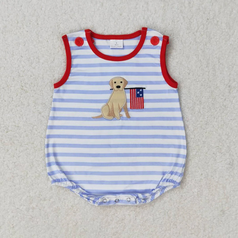 Patriotic Pretty-In-Print Rompers