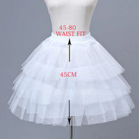 White children's petticoat crinoline underskirt with layered tulle for fuller dress silhouettes; available in 6 styles