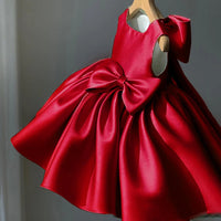 Tara Marie Elegant Party Dress with Oversized Bow in 7 Chic Colors - The Palm Beach Baby